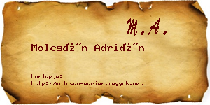 Molcsán Adrián névjegykártya