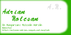 adrian molcsan business card