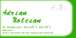 adrian molcsan business card